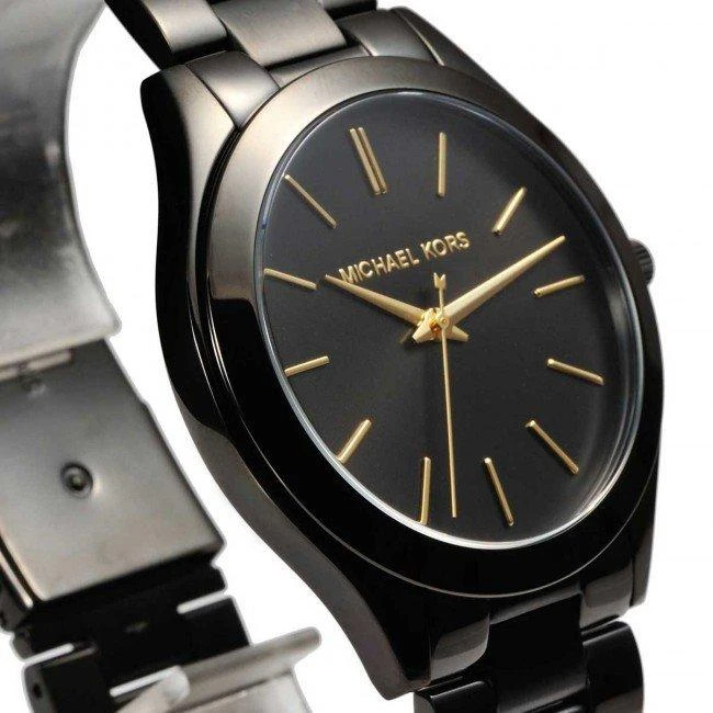 Laikrodis moterims Michael Kors Slim Runway MK3221, Juodas
