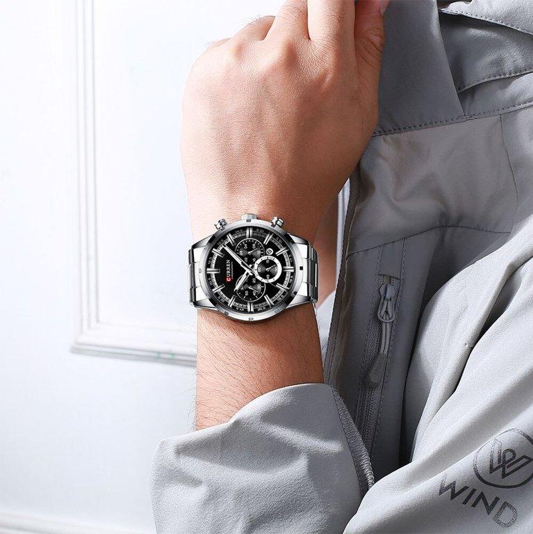 Laikrodis VYRIŠKŲ LAIKRODŽIŲ CURREN 8355 CHRONOGRAPH (zc028c) + BOX