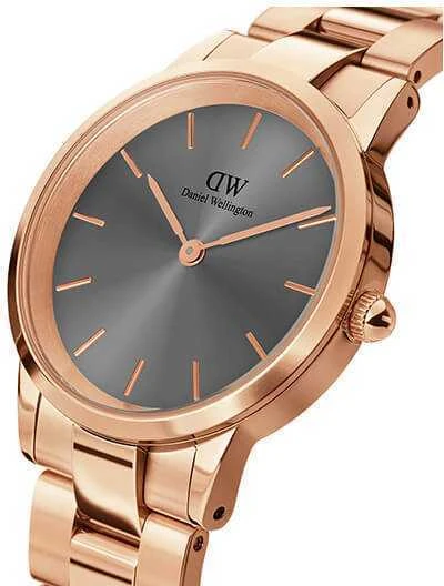 DANIEL WELLINGTON Iconic Link pilkas vyriškas laikrodis DW00100332 (zw003a)