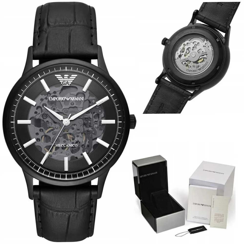 Laikrodis męski EMPORIO ARMANI SKELETON AUTOMATIC AR60042 (zi055c)