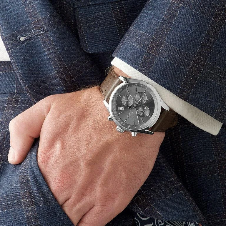 Vyriškas laikrodis HUGO BOSS 1513476 - GRAND PRIX (zh003c) + BOX