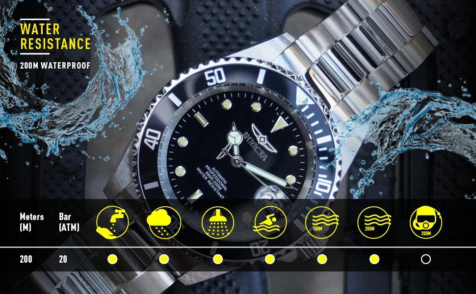Vyriškas laikrodis INVICTA DIVER PROFESSIONAL 30094 - AUTOMAT WR200, koperta 42mm (zv004d)
