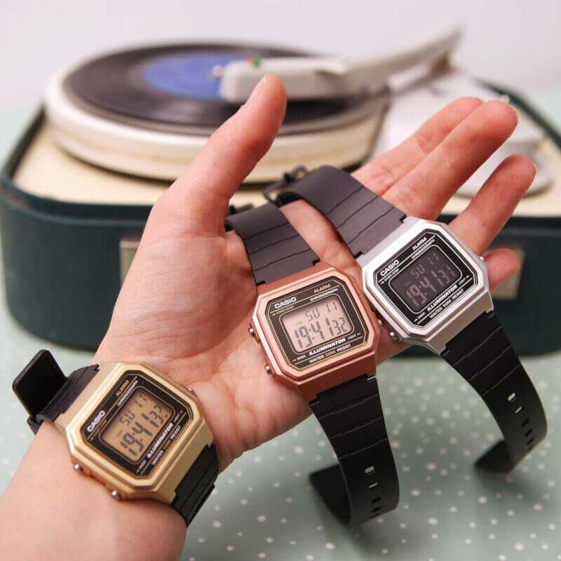 UNISEX CASIO W-217HM-9A LAIKRODIS + DĖŽĖ