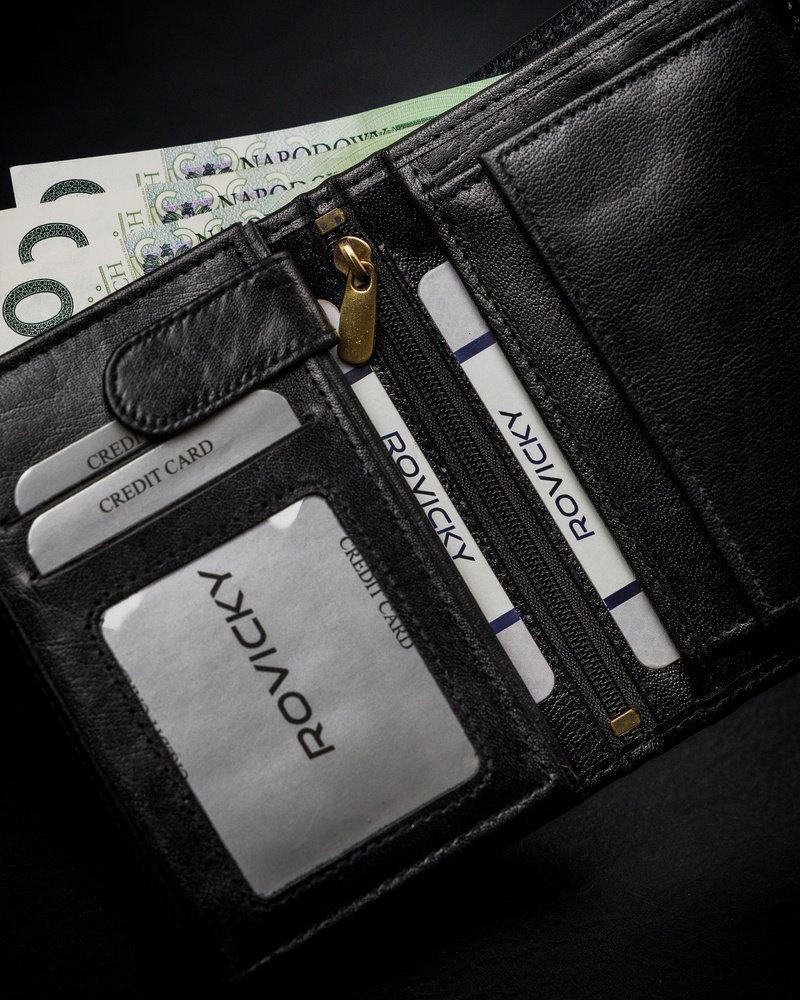 Rovicky 1537-03-BOR RFID odinė vyriška piniginė
