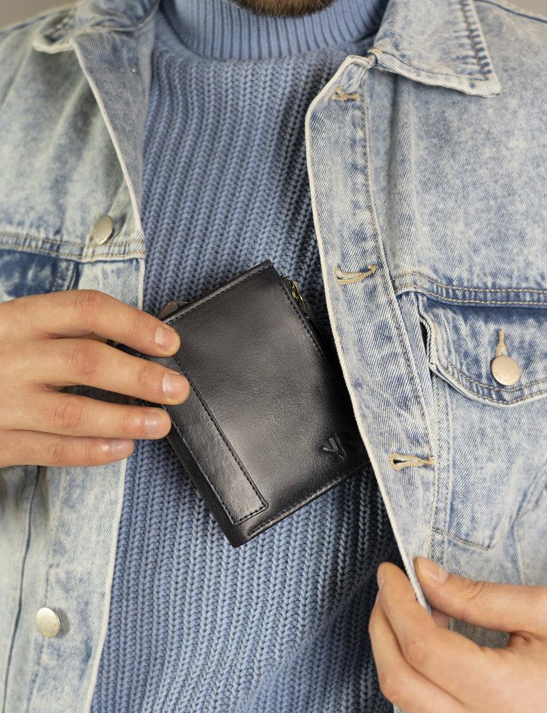 Didelė retro stiliaus piniginė su dviem monetų kišenėmis — Rovicky