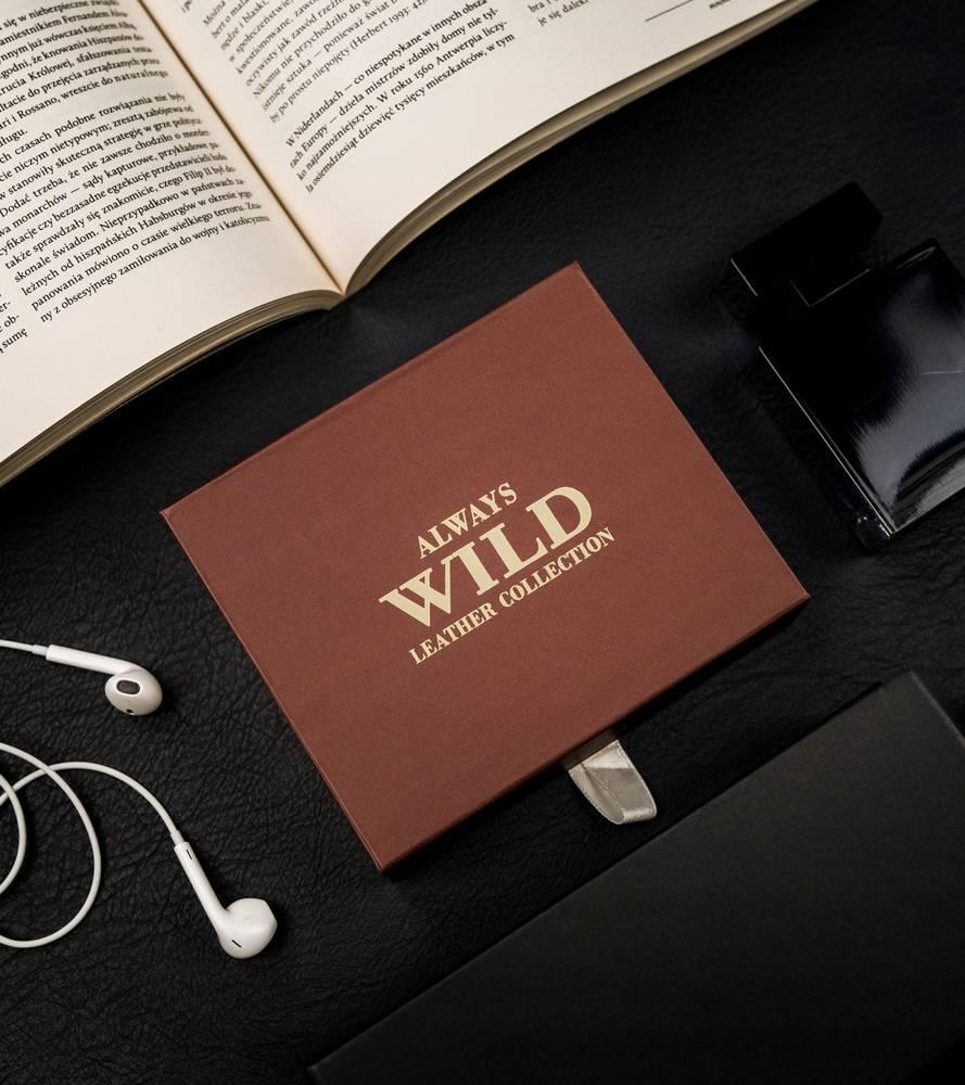 Always Wild Didelė vertikalios padėties odinė piniginė su RFID sistema. Visada Laukinis
