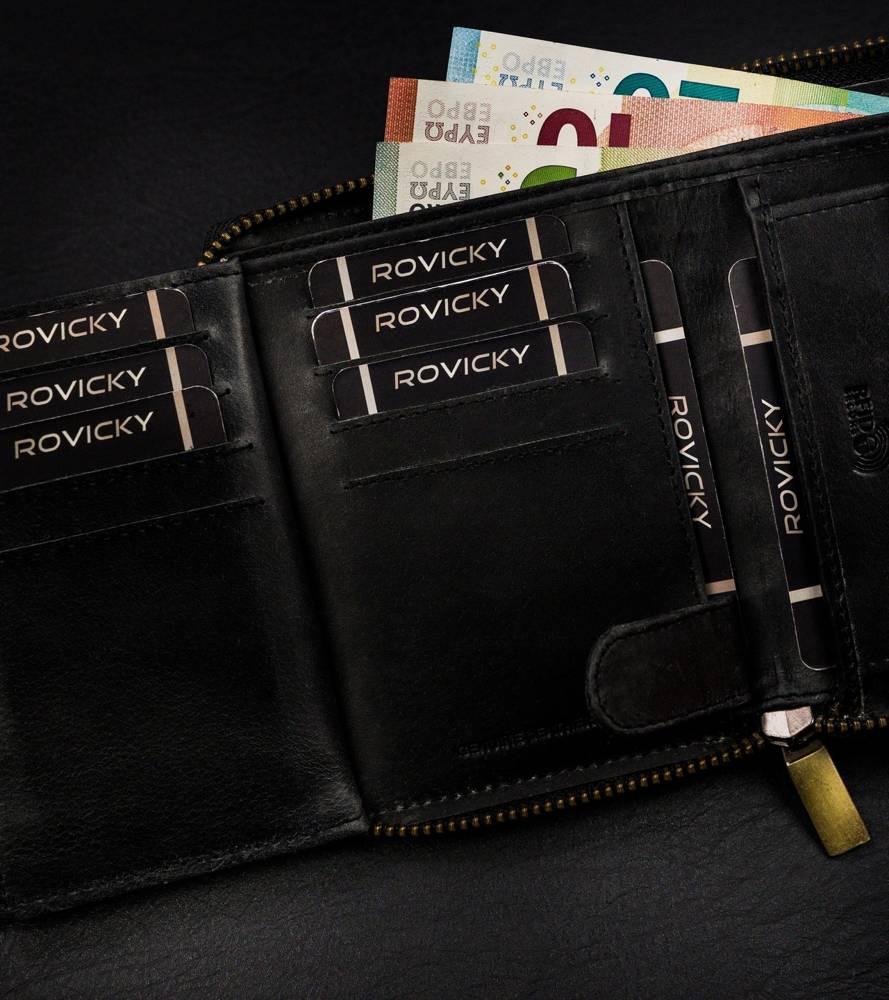 Always Wild Didelė vertikalios padėties odinė piniginė su RFID sistema. Visada Laukinis