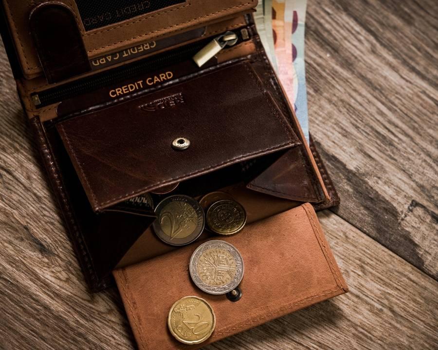 Didelė, dviejų spalvų vyriška piniginė iš natūralios odos – Peterson