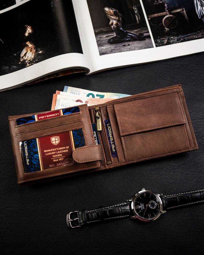 Peterson PTN N992-BE-BEAR vyriška odinė piniginė