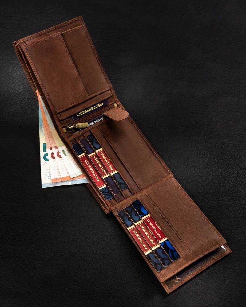 Peterson PTN N992-BE-BEAR vyriška odinė piniginė