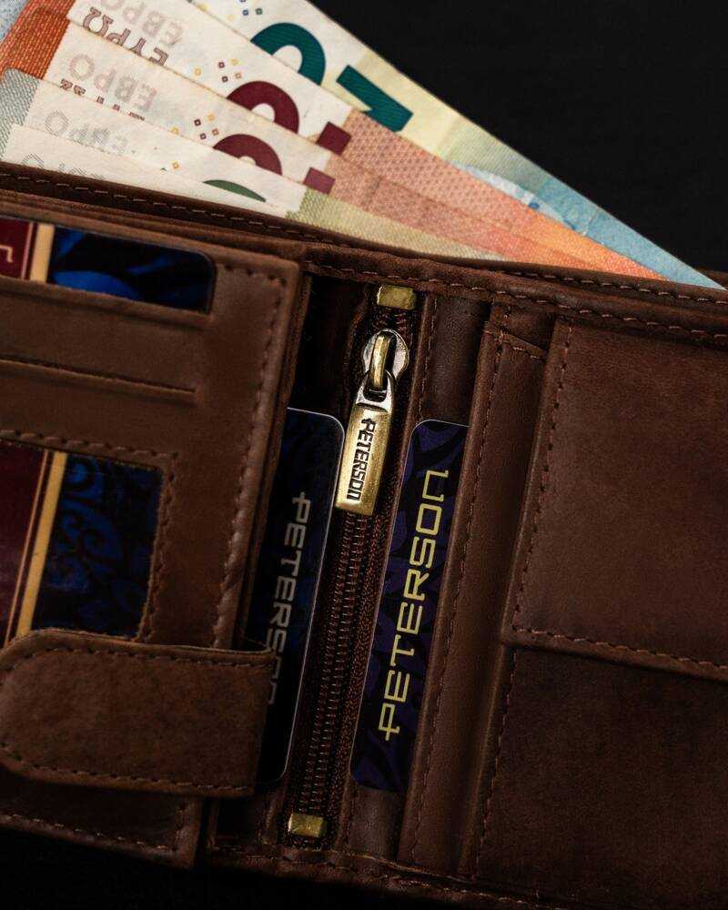 Peterson PTN N992-BE-BEAR vyriška odinė piniginė