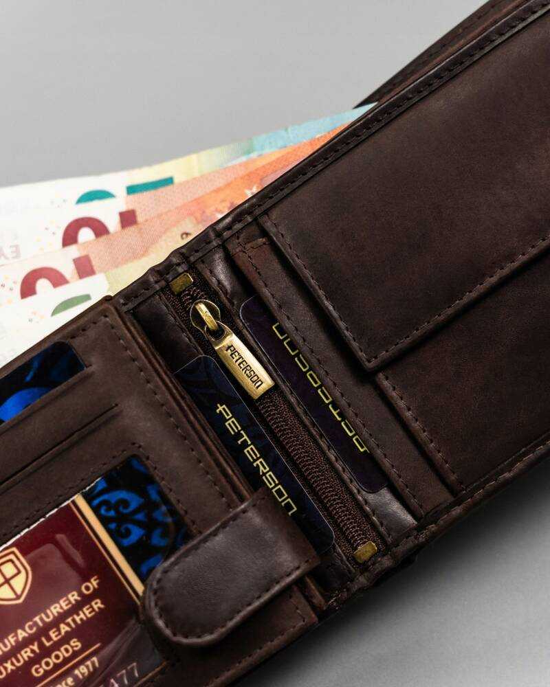 Peterson PTN N992-BE-TRAVEL vyriška odinė piniginė