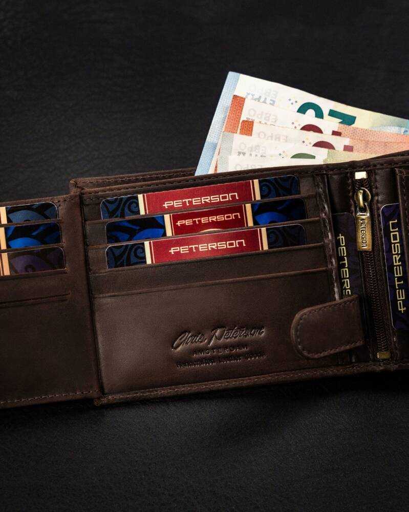 Peterson PTN N992-BE-MOUNTAIN vyriška odinė piniginė