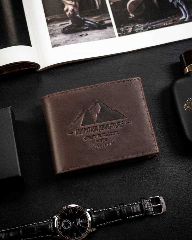 Peterson PTN N992-BE-MOUNTAIN vyriška odinė piniginė