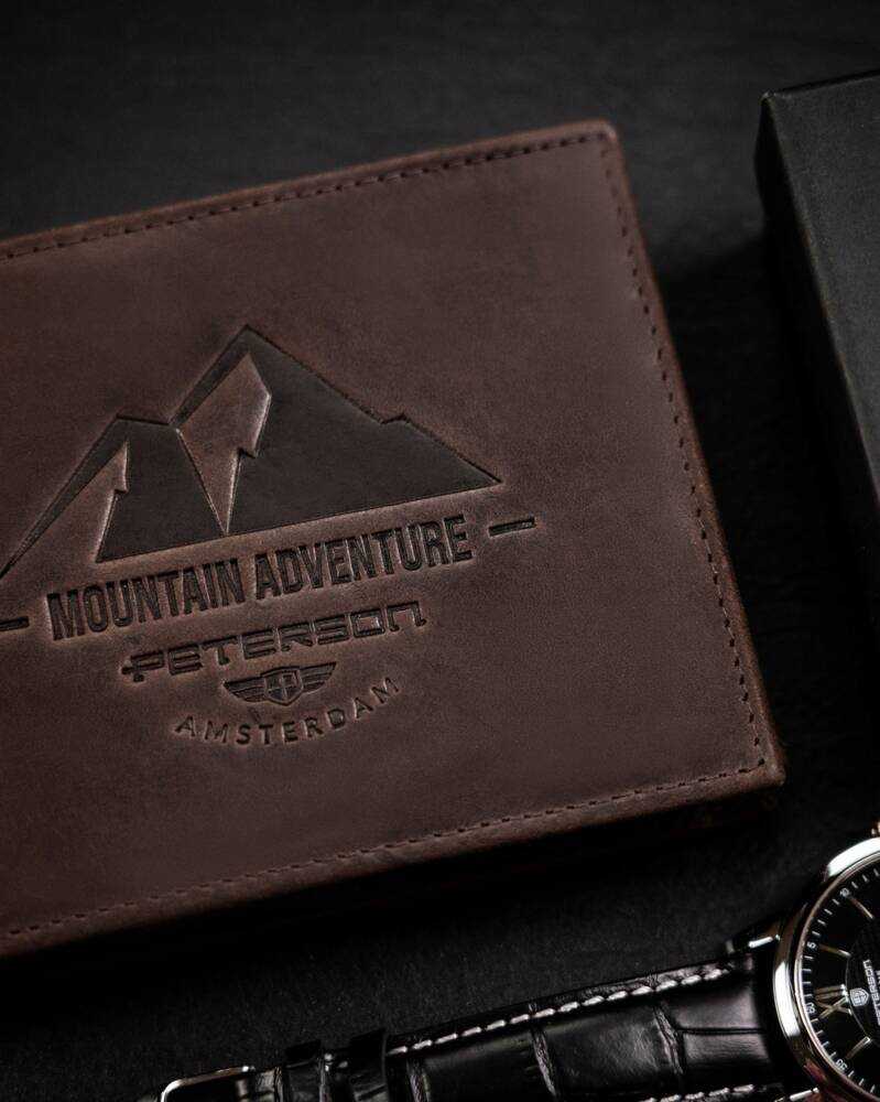 Peterson PTN N992-BE-MOUNTAIN vyriška odinė piniginė