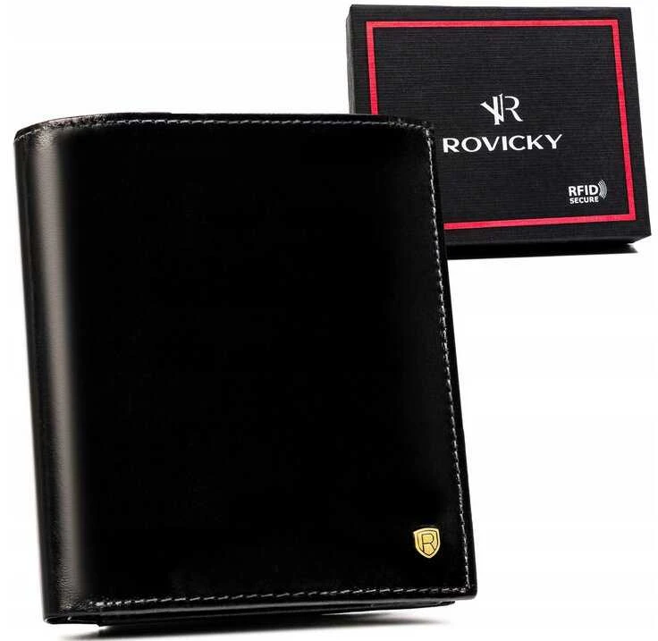 Didelė vyriška odinė piniginė su RFID sistema – Rovicky