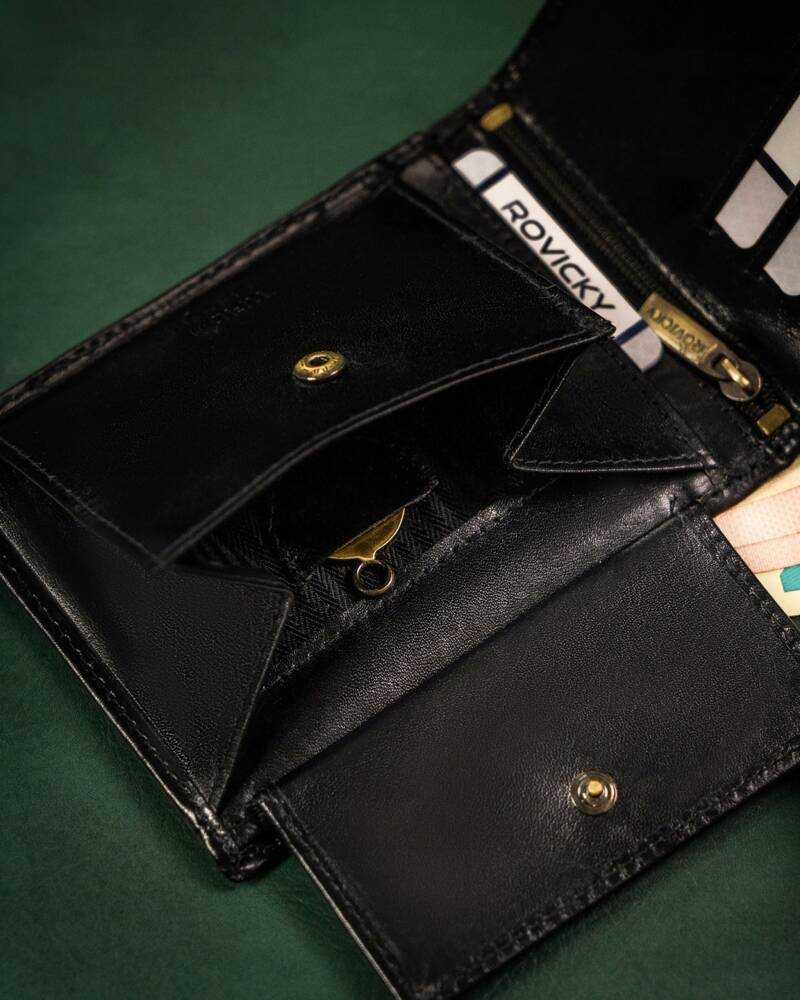 Skórzany portfel męski su systemem RFID - Rovicky