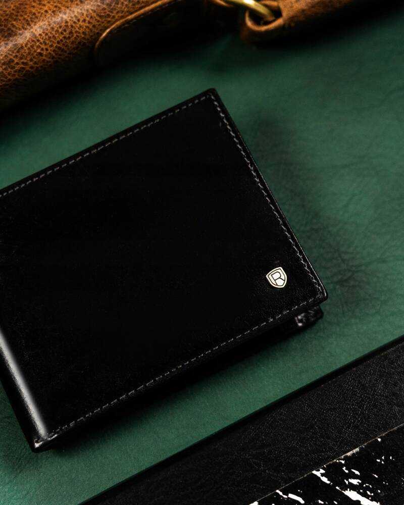 Skórzany portfel męski su systemem RFID - Rovicky