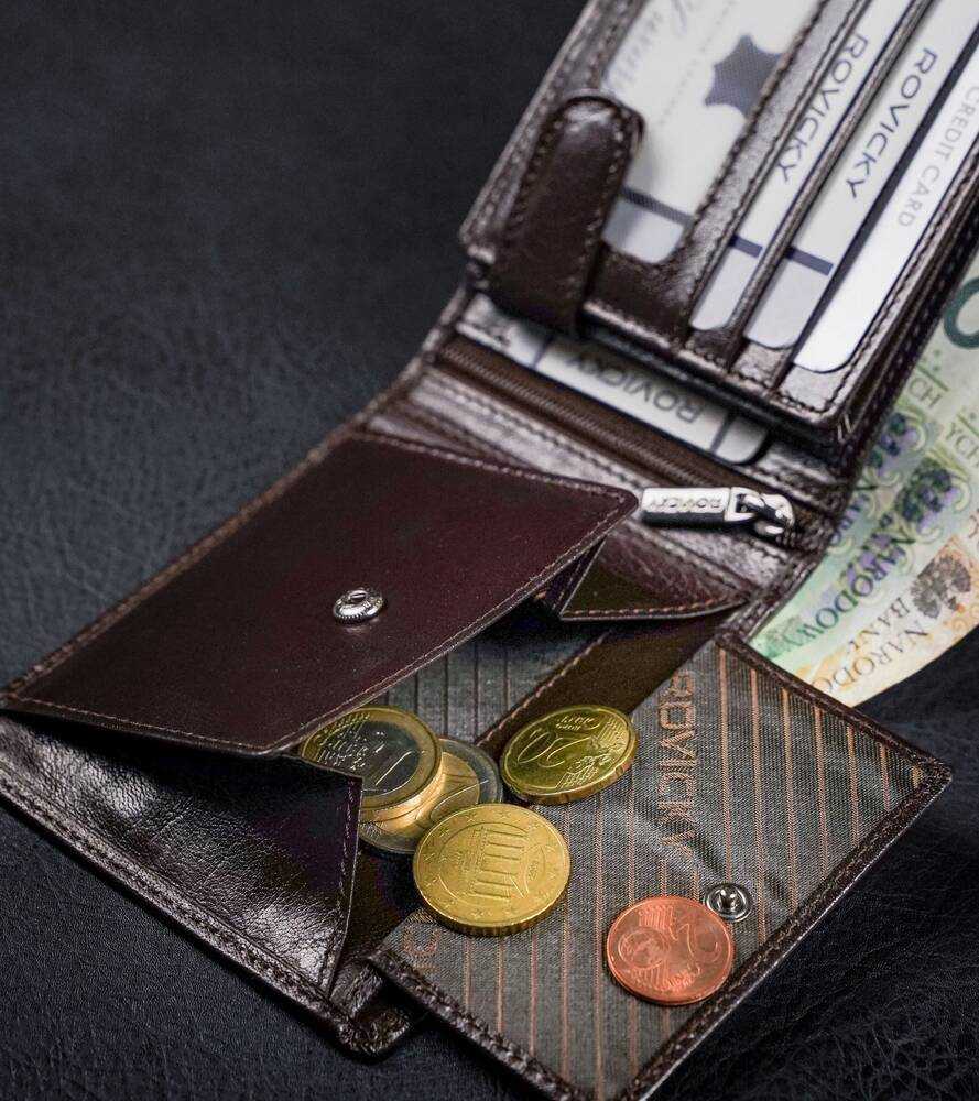 Vyriškas odinis piniginė Rovicky PC-103-BAR RFID