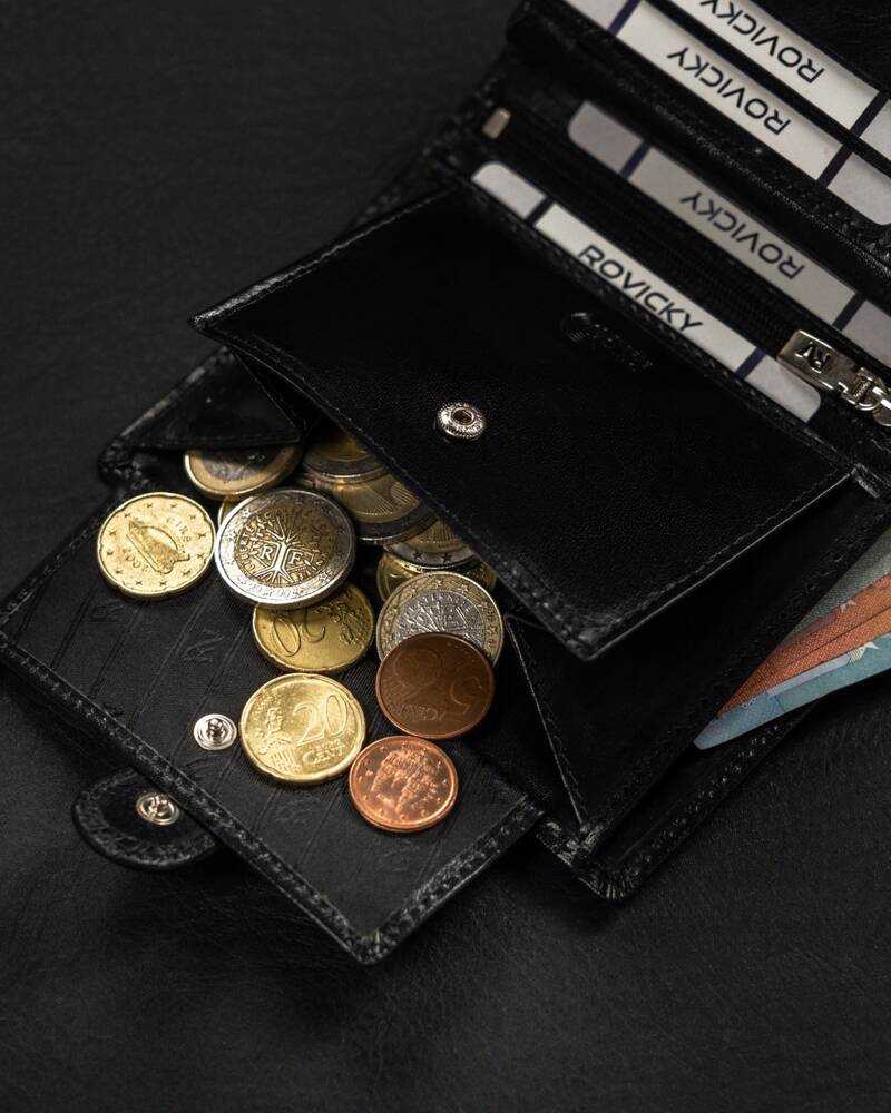 Didelė odinė prailginta piniginė Rovicky su RFID