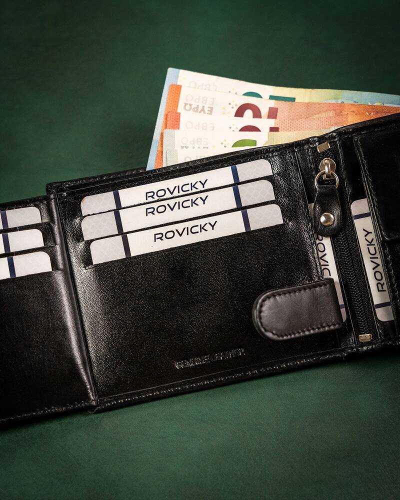 Dovanų rinkinys: skórzany portfel męski i Pakabutis - Rovicky