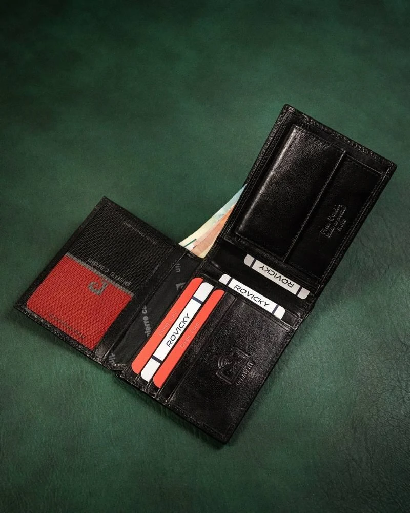 Natūralios odos vyriška piniginė Pierre Cardin TILAK51 8806, juoda