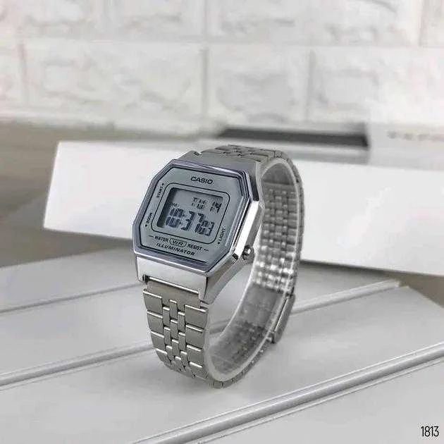 CASIO LA680WA-7 MOTERINIS LAIKRODIS (zd631b) + DĖŽUTĖ