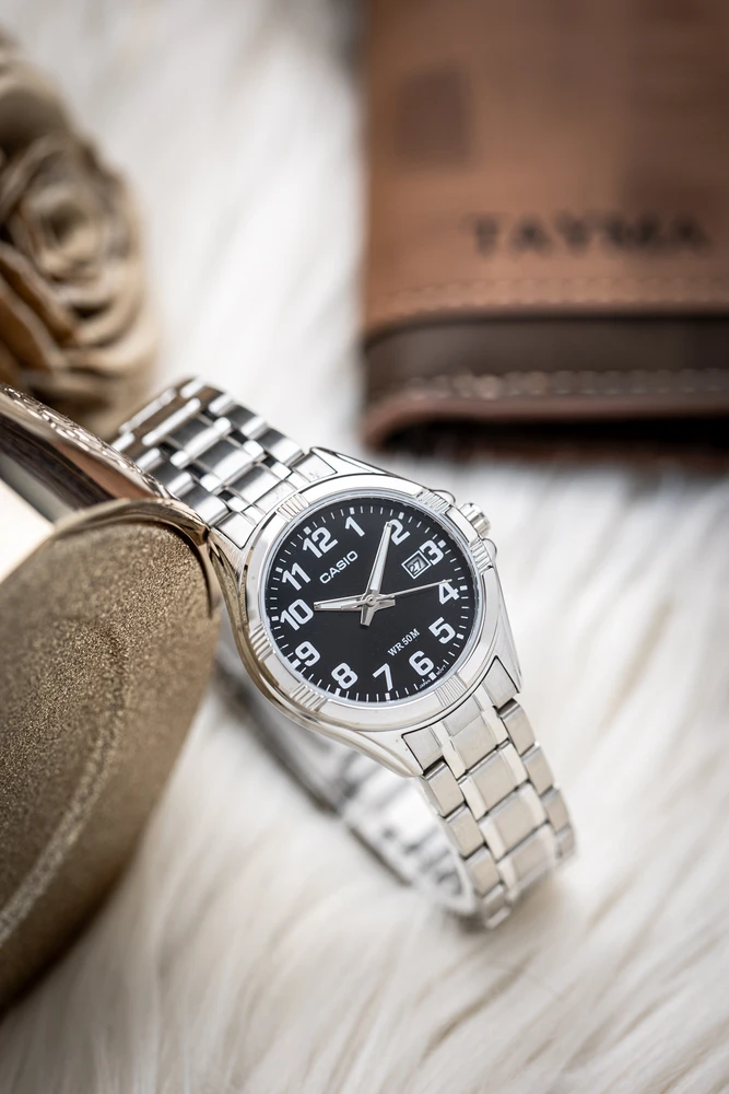 MOTERIŠKAS LAIKRODIS CASIO LTP-1308D-1B (zd605a) + DĖŽĖ