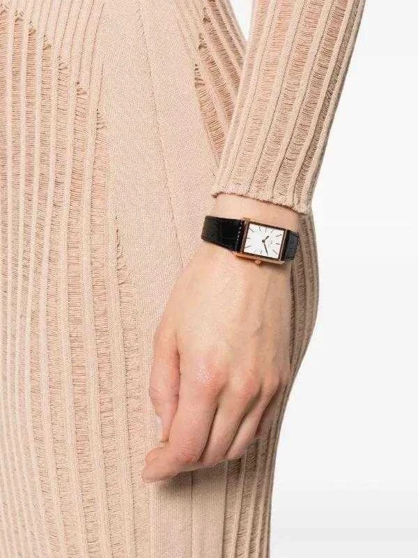 Moteriškas laikrodis DANIEL WELLINGTON Bound Juodas Crocodile Rose Gold 24mm DW00100698 + BOX