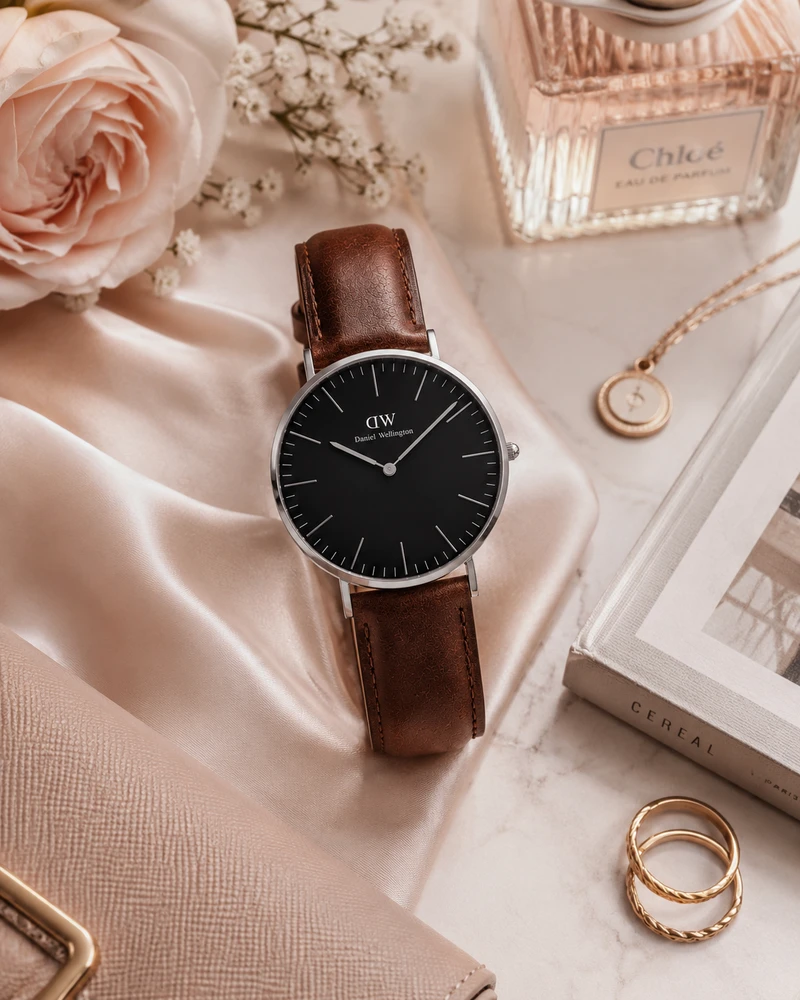 Moteriškas laikrodis DANIEL WELLINGTON Classic Juodas Sheffield Lady DW00100131 (zw508d)