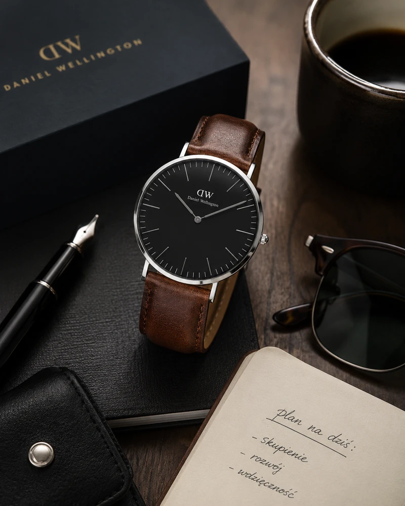Moteriškas laikrodis DANIEL WELLINGTON Classic Juodas Sheffield Lady DW00100131 (zw508d)