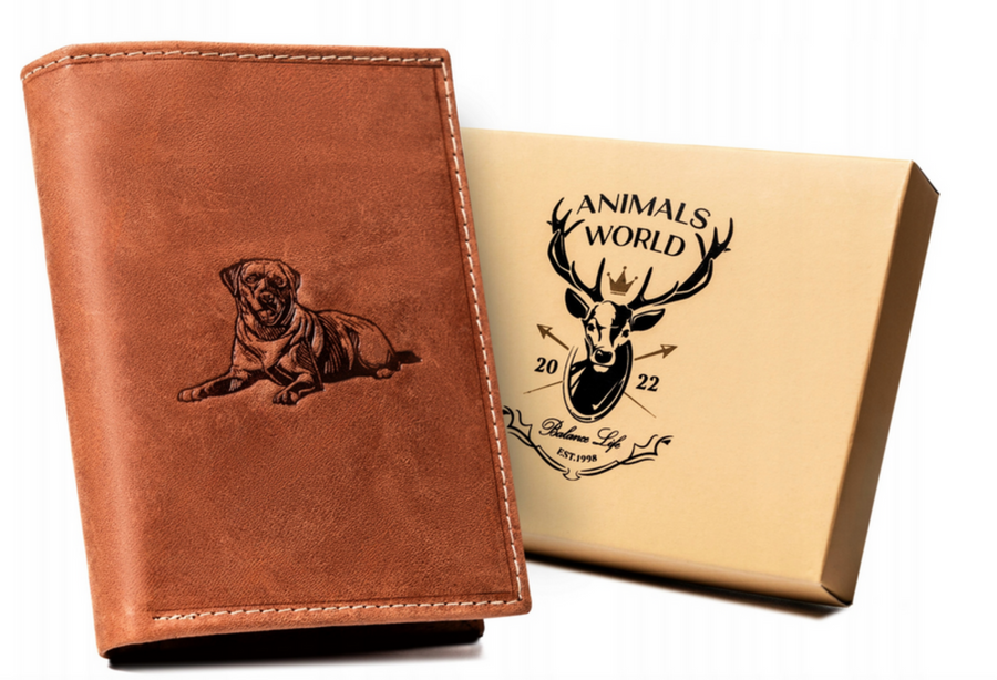 Always Wild Leather vyriška piniginė N4-CHM-DOG-1 Juodas