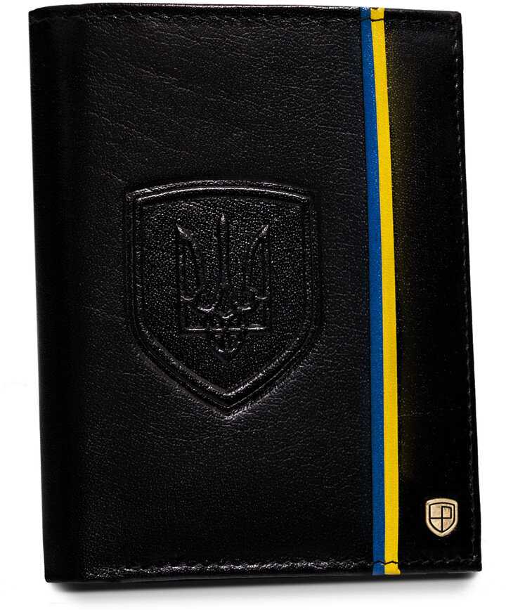 Vyriška odinė piniginė vertikalioje padėtyje su RFID sistema Petersonas