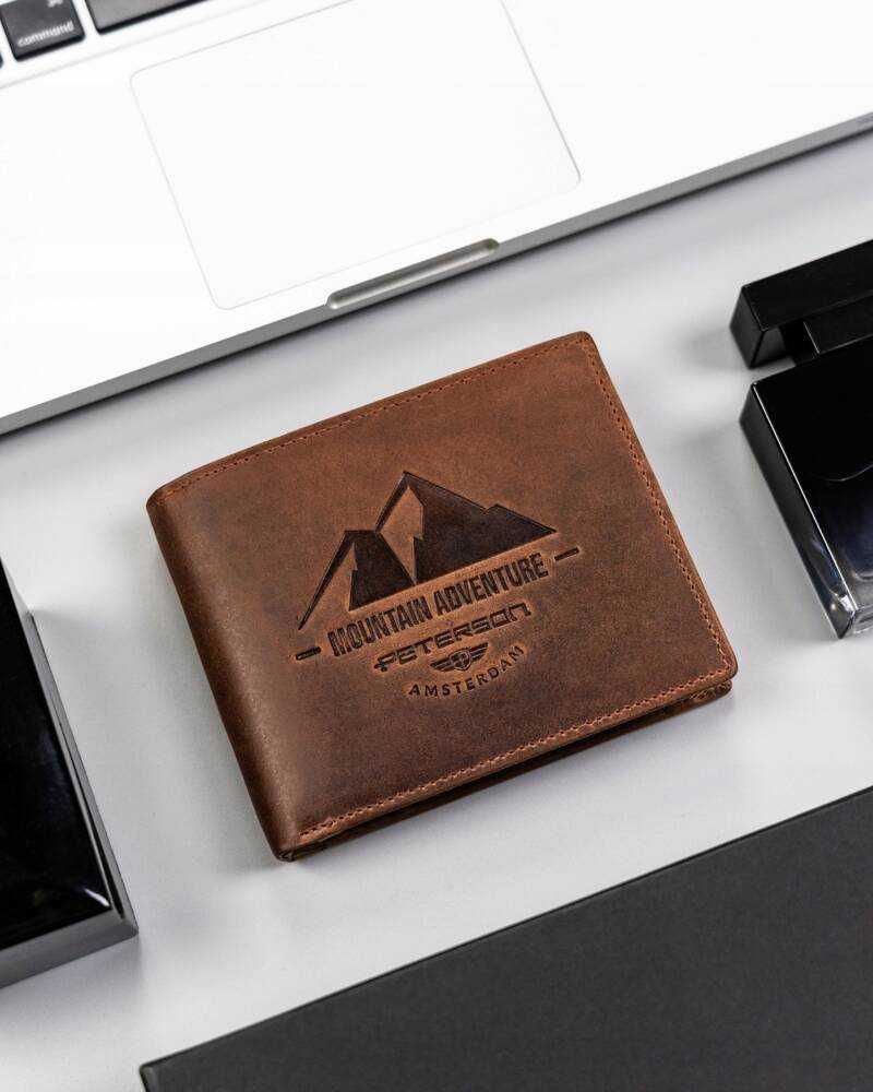 Peterson PTN N992-BE-MOUNTAIN vyriška odinė piniginė