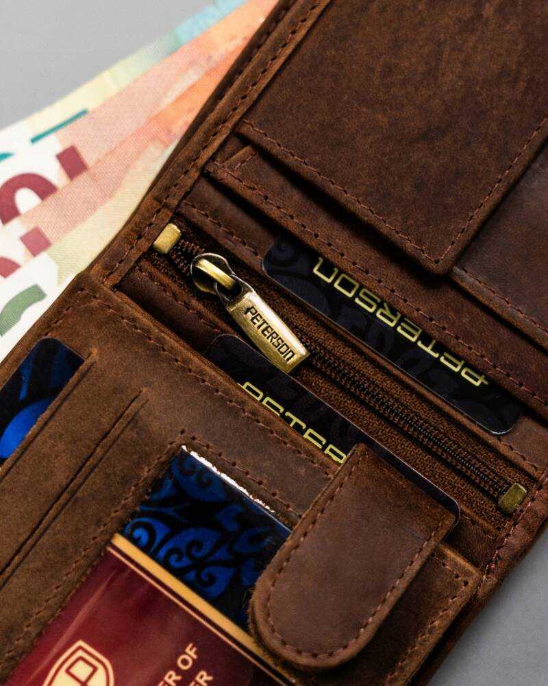 Peterson PTN N992-BE-MOUNTAIN vyriška odinė piniginė