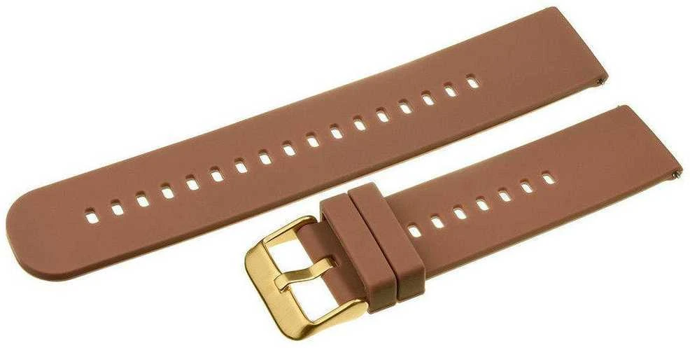 Pacific U27 rubber watch strap - ruda/auksinis - 18mm