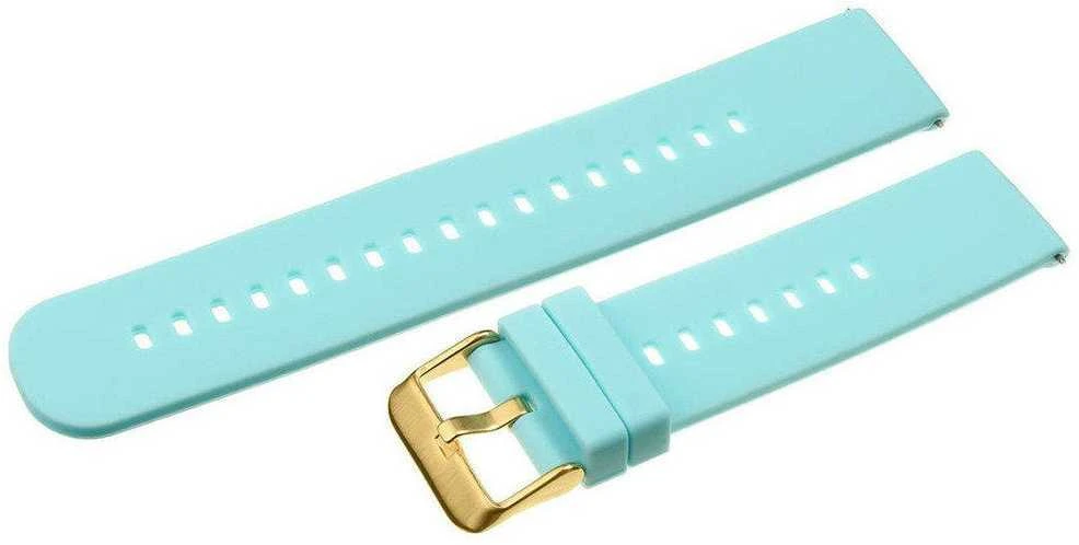 Pacific U27 rubber watch strap - mėlynas/auksinis - 22mm