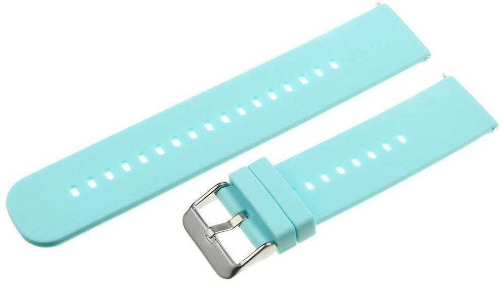 Pacific U27 rubber watch strap - mėlynas/sidabrinis - 22mm