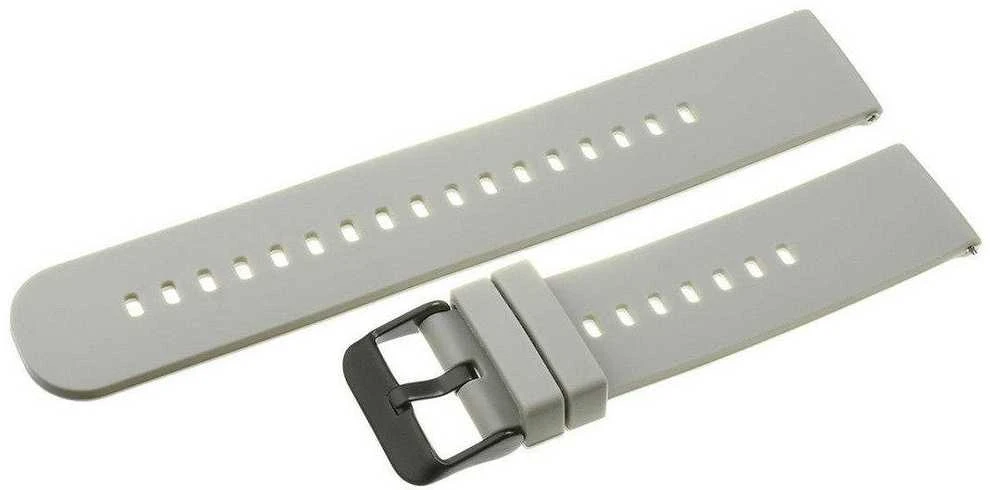 Pacific U27 rubber watch strap - light pilka/juodas - 18mm