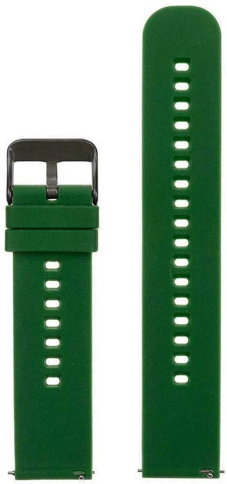 Pacific U27 rubber watch strap - dark žalias/juodas - 18mm