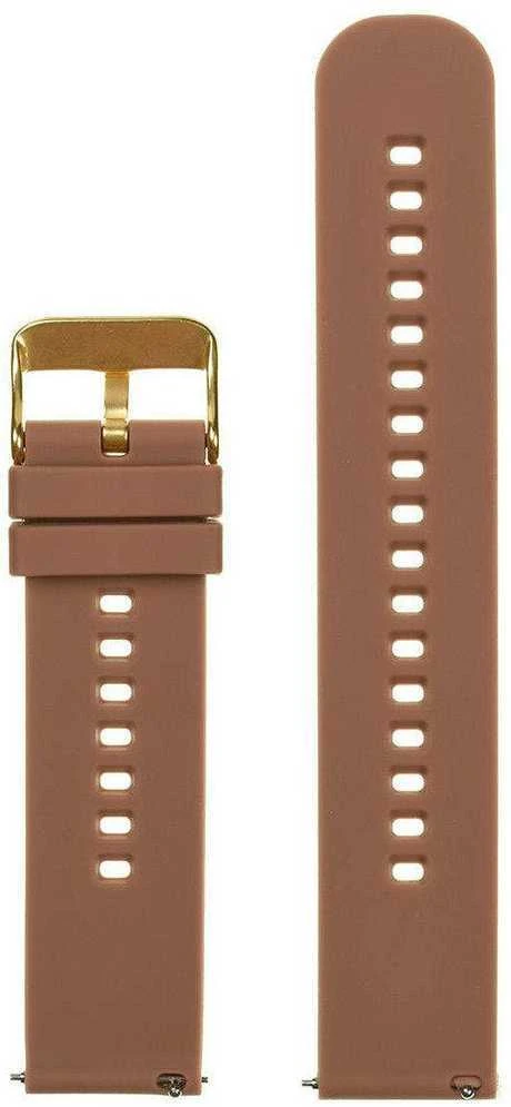 Pacific U27 rubber watch strap - ruda/auksinis - 18mm