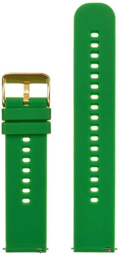 Pacific U27 rubber watch strap - žalias/auksinis - 20mm