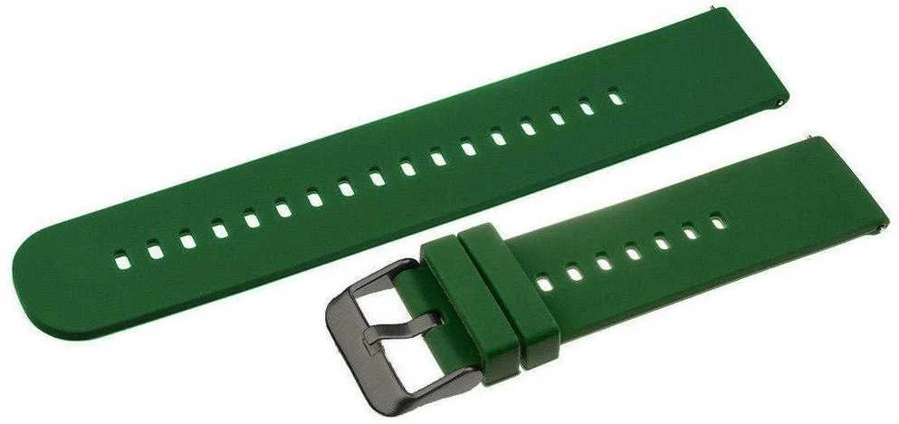 Pacific U27 rubber watch strap - dark žalias/juodas - 18mm
