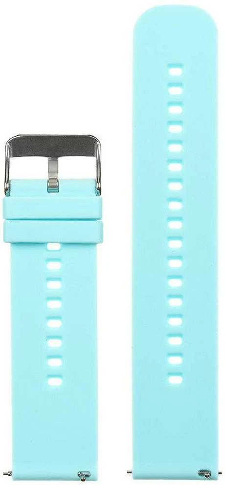 Pacific U27 rubber watch strap - mėlynas/sidabrinis - 22mm