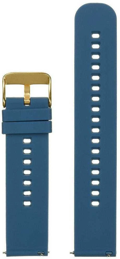 Pacific U27 rubber watch strap - navy mėlynas/auksinis - 18mm