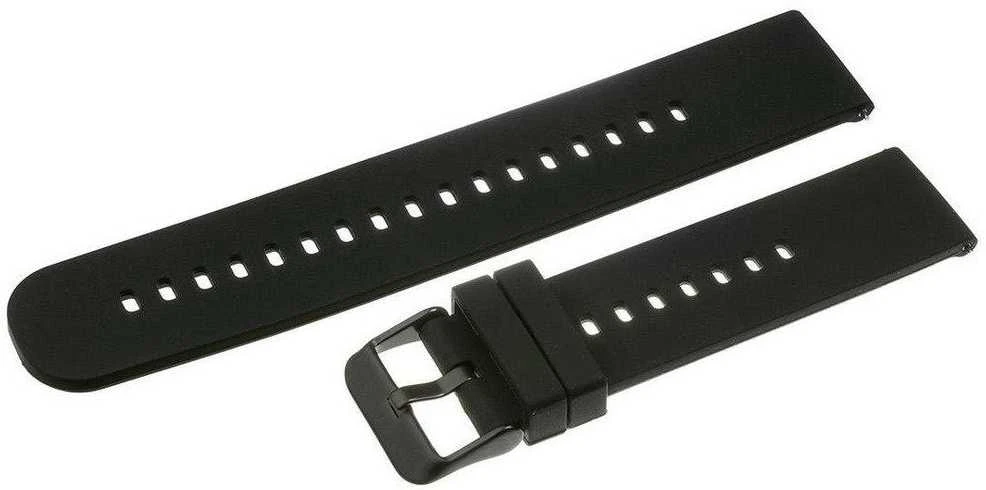 Pacific U27 rubber watch strap - juodas/juodas - 20mm