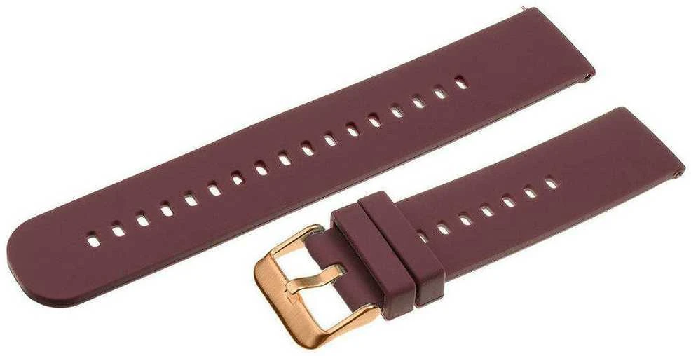 Pacific U27 rubber watch strap - violetinė/rosegold - 18mm