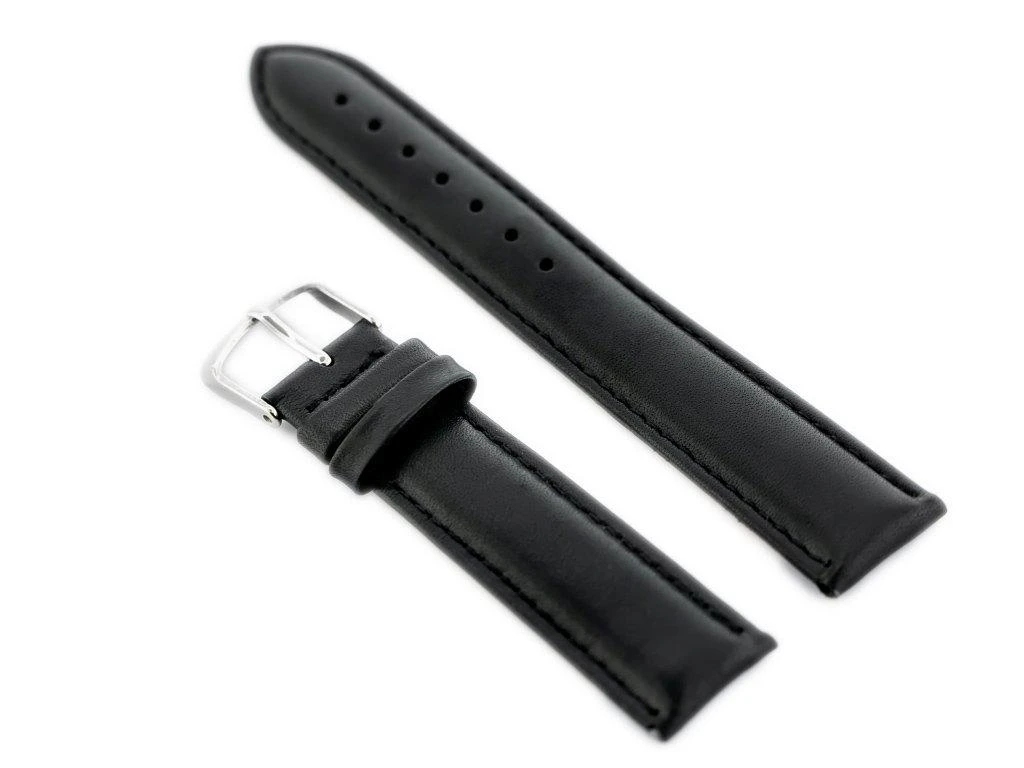 Pacific W83L leather watch strap - juodas - 18mm