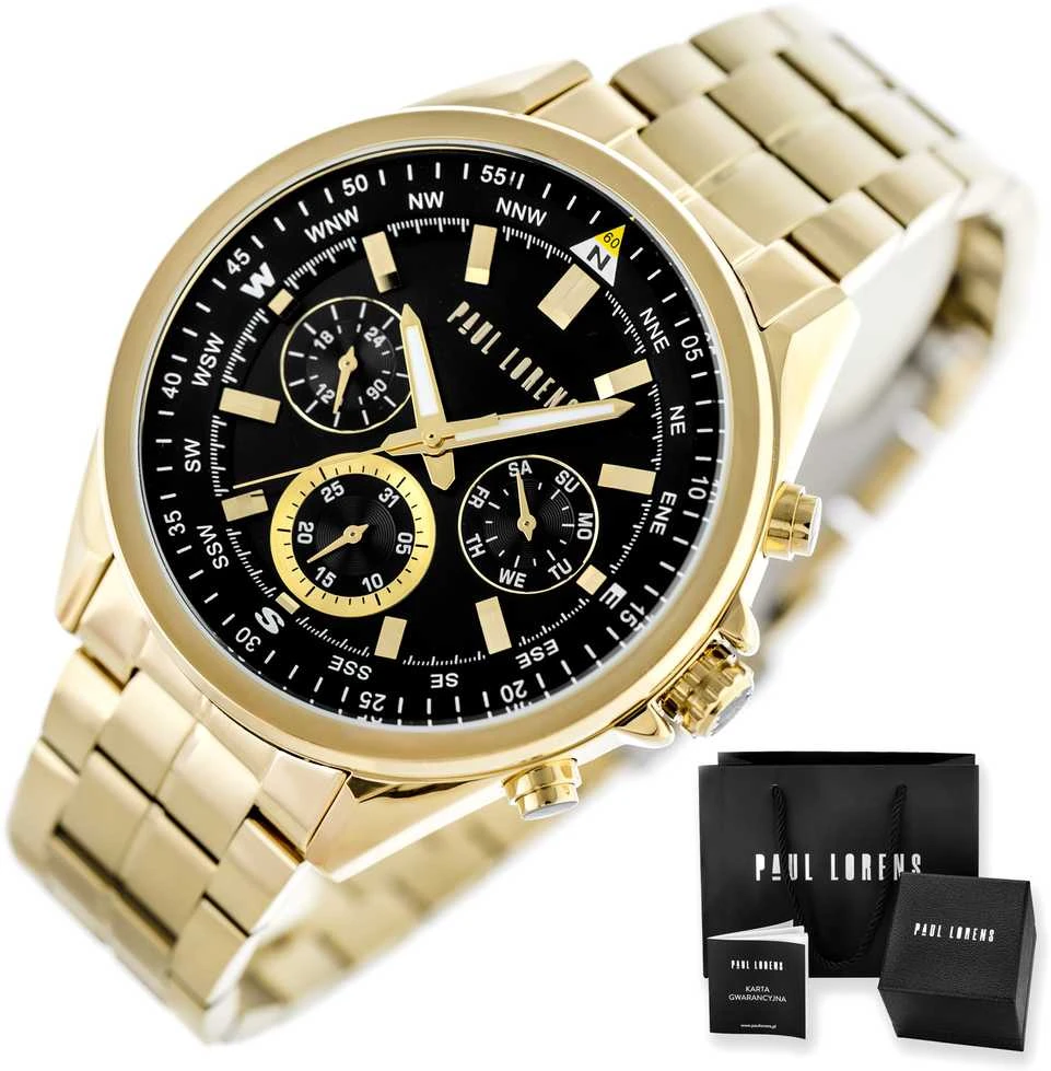 PAUL LORENS MALE WATCH - PL20009B-1D1 (zg385d) + BOX