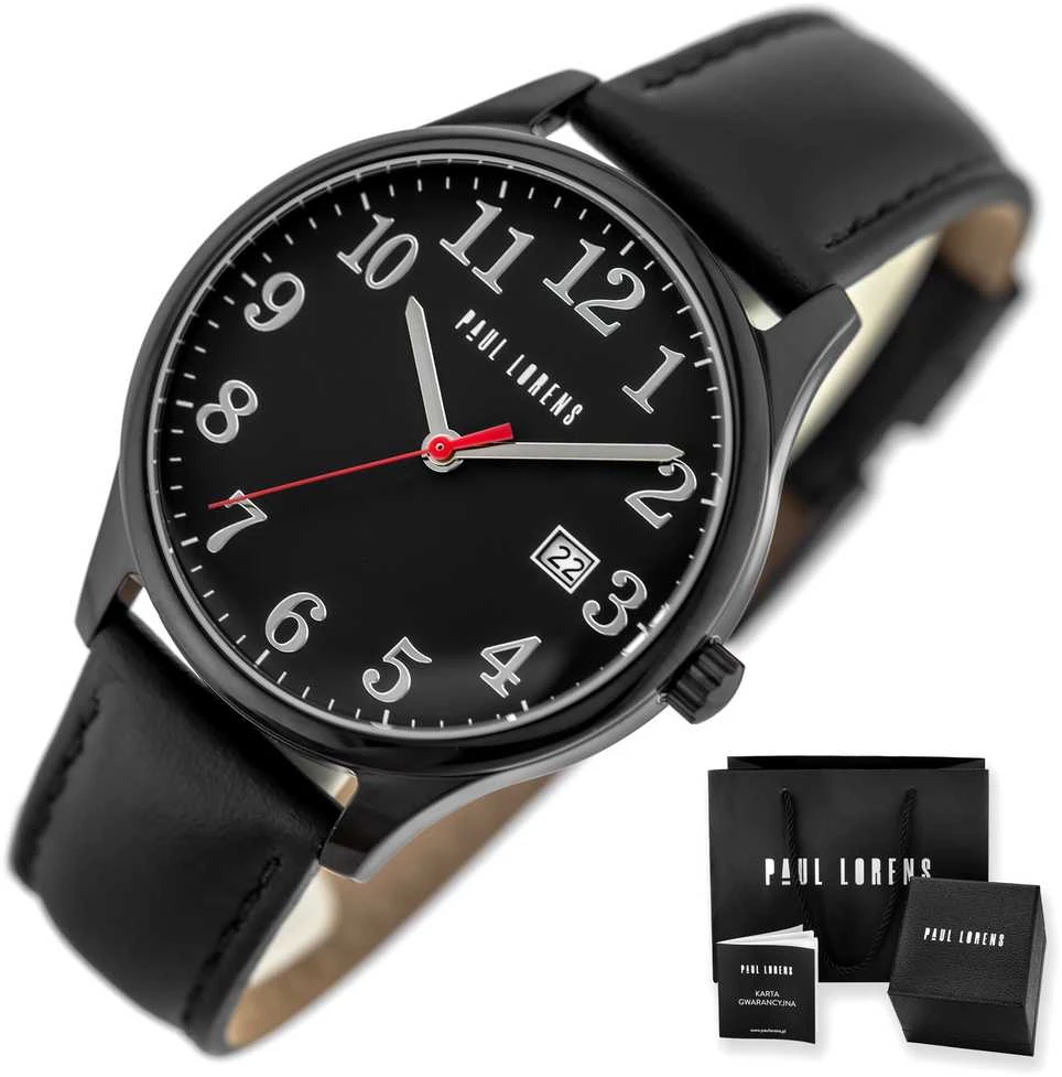 PAUL LORENS MALE WATCH - PL20016A-1A3 (zg380a) + BOX
